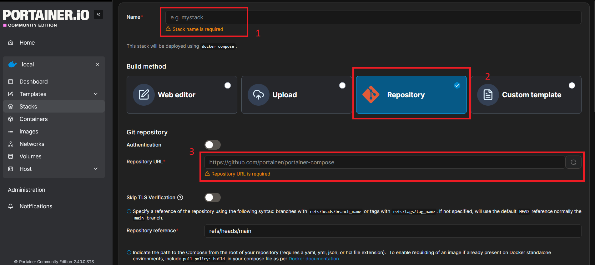 Méthode de construction Repository